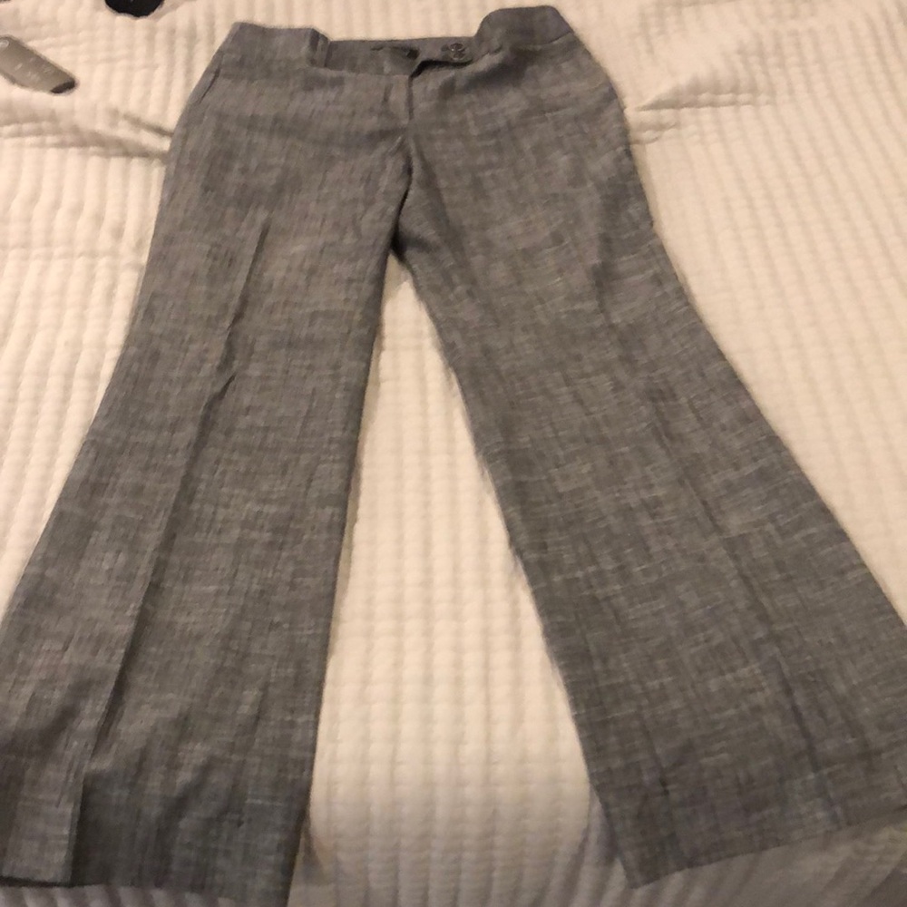 White House Black Market Grey 10R flare leg pant